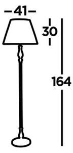 Searchlight EU5029AB Stylová stojací lampa FLEMISH
