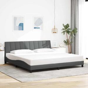 Rám postele bez matrace Hanko tmavě šedý 200 x 200 cm textil 3310483