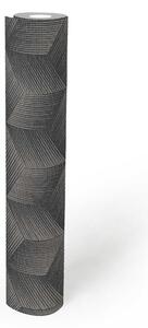 A.S. Création | Vliesová tapeta na zeď Natural Living 38506-4 | 0,53 x 10,05 m | černá, šedá