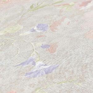 A.S. Création | Vliesová tapeta na zeď Natural Living 38636-4 | 0,53 x 10,05 m | vícebarevná, fialová, krémová, šedá