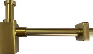 SAPHO Umyvadlový sifon 5/4", odpad 32mm, hranatý, zlato mat SI419
