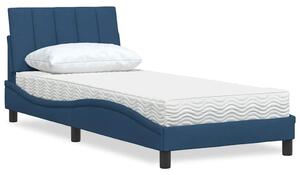 Postel s matrací Hanko modrá 90 x 190 cm textil 3310502