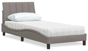 Postel s matrací Hanko taupe 90 x 200 cm textil 3310507