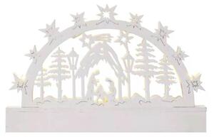 LED dekorativní vánoční betlém, teplá bílá, 3× AA, 23cm, časovač