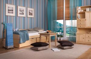 LK135-90 dřevěná postel masiv palanda 90x200 cm Drewmax (Kvalitní nábytek z borovicového masivu)