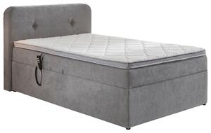 POSTEL BOXSPRING, 100/200 cm, světle šedá Carryhome - Postele s úložným prostorem, Online Only