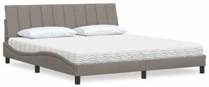 Postel s matrací Hanko taupe 180 x 200 cm textil 3310549