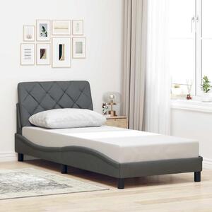 Rám postele bez matrace tmavě šedý 90 x 200 cm textil 3310574
