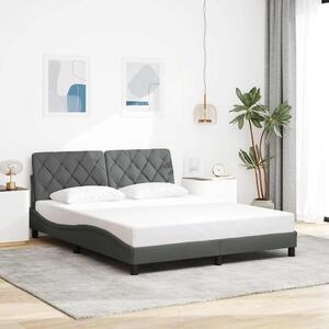 Rám postele bez matrace tmavě šedý 160 x 200 cm textil 3310609