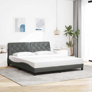 Rám postele bez matrace tmavě šedý 180 x 200 cm textil 3310616