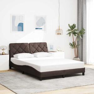 Rám postele bez matrace tmavě hnědá 120 x 200 cm textil 3310590