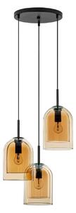 Nova Luce Velor trio E27 skleněné závěsné svítidlo Zlatá