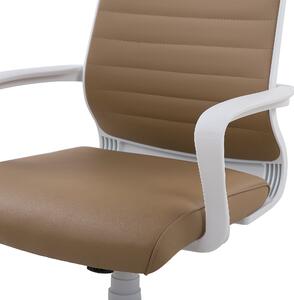 Kancelářská židle z umělé kůže hnědá LEADER