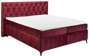 Boxspring postel Pembroke, 180x200, vínová