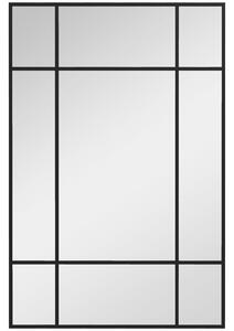 HOMCOM Obdélníkové nástěnné zrcadlo 90x60 cm s kovovým rámem - Dekorativní zrcadlo do obývacího pokoje, ložnice a předsíně | Aosom