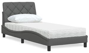 Postel s matrací tmavě šedá 80 x 200 cm textil 3310700