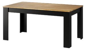 Szynaka Jídelní rozkládací stůl Verita 160/240 cm černý/dub přírodní