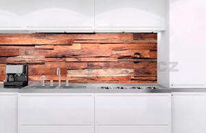 Samolepící tapety za kuchyňskou linku, rozměr 180 cm x 60 cm, dřevěná stěna, DIMEX KI-180-063