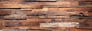 Samolepící tapety za kuchyňskou linku, rozměr 180 cm x 60 cm, dřevěná stěna, DIMEX KI-180-063