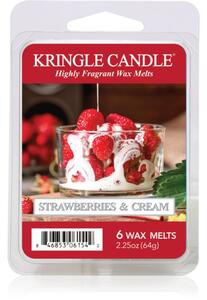Kringle Candle Strawberries & Cream vosk do aromalampy 64 g