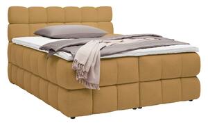 Boxspring postel BUBBLE BOX 160/200 cm, hořčicově žlutá