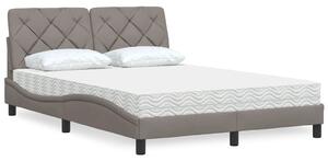 Postel s matrací taupe 120 x 200 cm textil 3310731