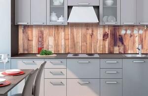 Samolepící tapety za kuchyňskou linku, rozměr 260 cm x 60 cm, dřevěná prkna, DIMEX KI-260-086