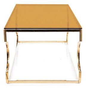 Konferenční stolek KINZU jantarová/zlatá
