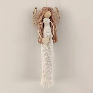 Andělka s dlouhými vlásky (závěsná dekorace)