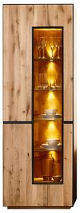 VITRÍNA, divoký dub, divoký dub, 72/203/38 cm Linea Natura - Kredence a vitríny
