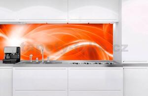 Samolepící tapety za kuchyňskou linku, rozměr 180 cm x 60 cm, abstrakt oranžový, DIMEX KI-180-037