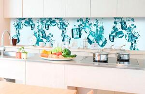 Samolepící tapety za kuchyňskou linku, rozměr 350 cm x 60 cm, kostky ledu, DIMEX KI-350-002