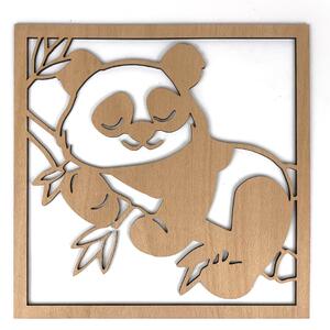 Dřevěná nástěnná dekorace Panda na větvi