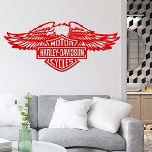 Živá Zeď Samolepka Harley Davidson orel Barva: černá