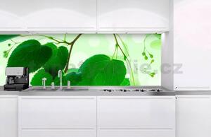 Samolepící tapety za kuchyňskou linku, rozměr 180 cm x 60 cm, zelené listy, DIMEX KI-180-010