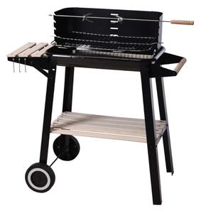 Mobilní gril s odkládacím stolkem BBQ 83 x 45