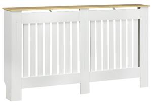 HOMCOM Kryt na radiátor 152x19x83 cm MDF s protiskluzovým zařízením Moderní design pro obývací pokoj a ložnici Bílá | Aosom
