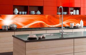 Samolepící tapety za kuchyňskou linku, rozměr 350 cm x 60 cm, abstrakt oranžový, DIMEX KI-350-037