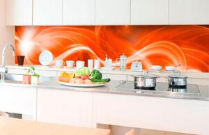 Samolepící tapety za kuchyňskou linku, rozměr 350 cm x 60 cm, abstrakt oranžový, DIMEX KI-350-037