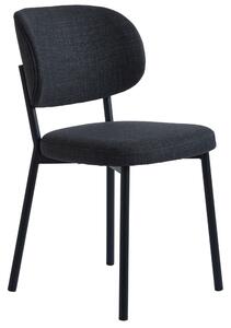 Tmavě šedá čalouněná jídelní židle Unique Furniture Fowler