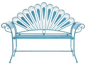 Zahradní lavice PAVIA 146 cm Kov Modrá