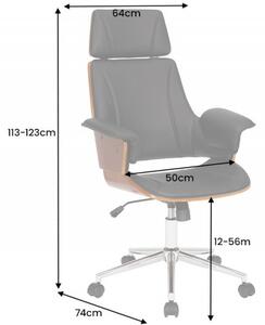 Kancelářská židle MANHATTAN umělá kůže/ořech otočná Nábytek | Kancelářský nábytek | Židle