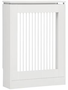 HOMCOM Moderní Kryt Radiátoru z MDF Malovaný Kryt Radiátoru s Horní Policí pro Obývací Pokoj, Ložnici a Kancelář 60x18x84 cm Bílý | Aosom