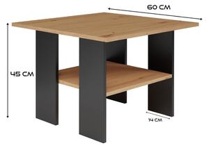 Konferenční stůl MODERNA antracit/dub artisan