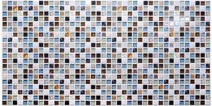 Obkladové panely 3D PVC TP10007058, cena za kus, rozměr 955 x 480 mm, mozaika Island modrá, GRACE