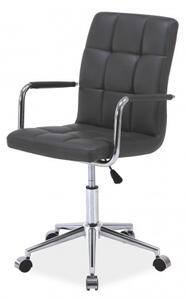 Černá kancelářská židle Q-022 z Eko kůže