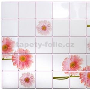 Obkladové panely 3D PVC TP10014007, cena za kus, rozměr 955 x 480 mm, květy gerbery, GRACE