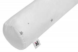 Bílý bavlněný polštář ve tvaru válečku SHINNING STAR 15 x 70 cm