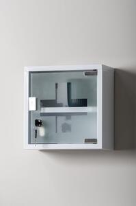 Bílá kovová závěsná skříňka na léky 12x25 cm – PT LIVING