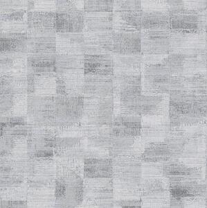 Vliesové tapety na zeď Ella 6759-10, strukturované kostky šedo-stříbrné, rozměr 10,05 m x 0,53 m, Novamur 82074